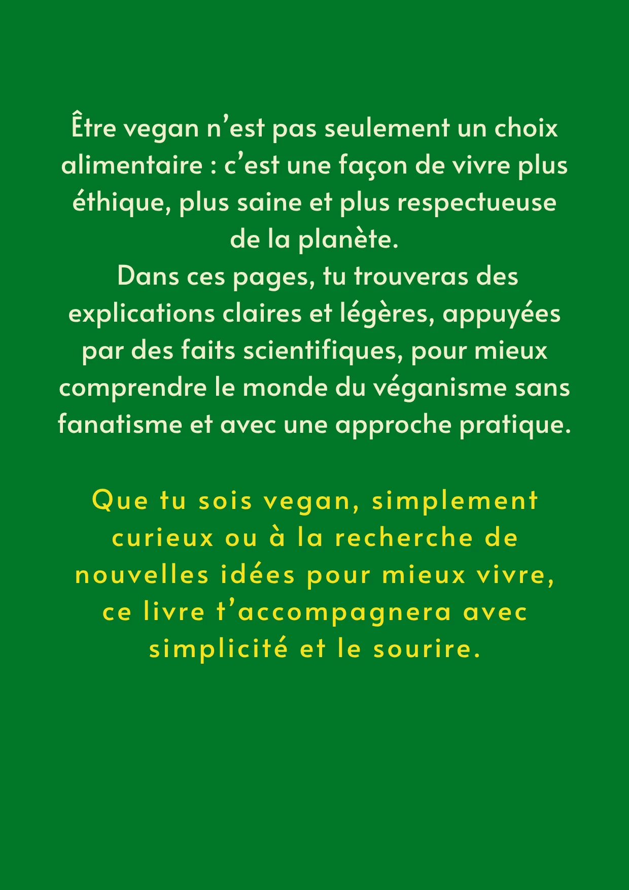 Vivre Végane - Quatrième de couverture