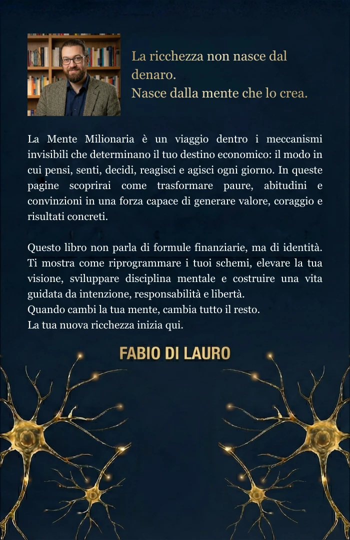 La Mente Milionaria - Retro copertina